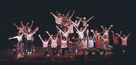 summer campers on stage