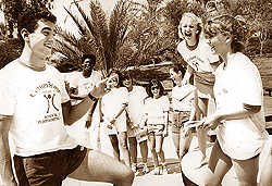 summer camp staff and girls